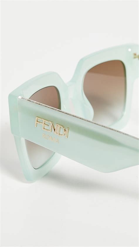 Fendi Classic Square Logo Sunglasses 